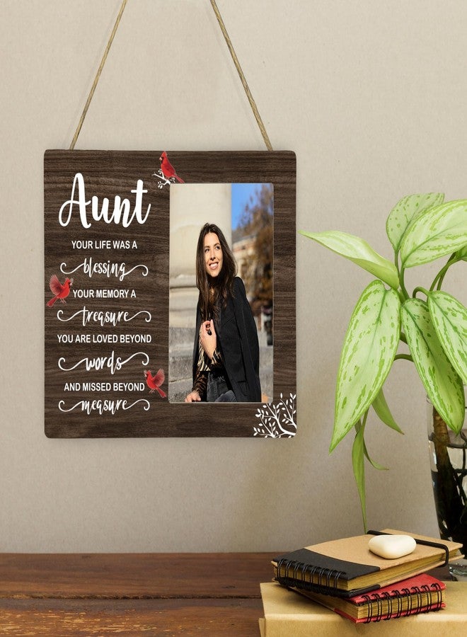 CAIFZ Aunt Memorial Wooden Picture Frame, In Loving Memory Remembrance Photo Frame Gifts for Aunt, Bereavement Sympathy Wooden Frame for Loss of Aunt, 4x6 inch Photo - Image 5